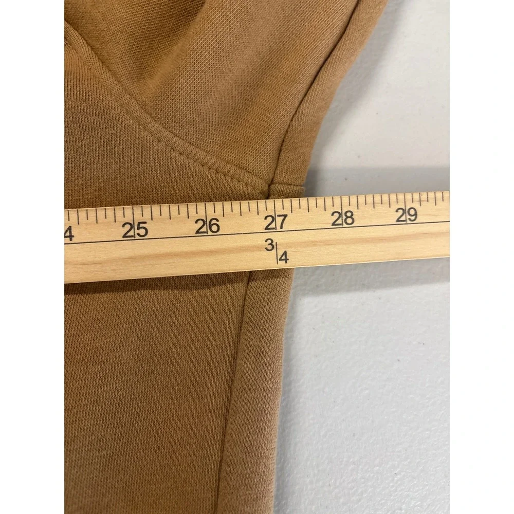 The North Face Men Size XL Brown Circular Design Fleece Sweatshirt Hoodie Jacket